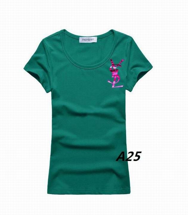 YSL short round collar T woman S-XL-097